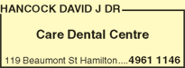 Hancock David J Dr - Dentist in Melbourne 1